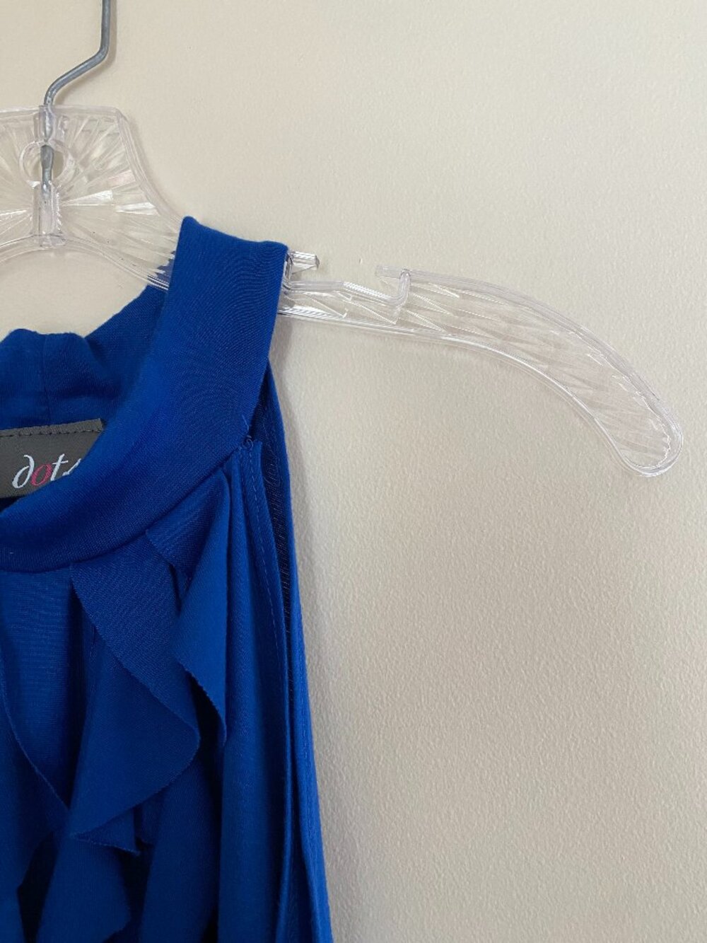 Royal Blue Ruffle Tank Top